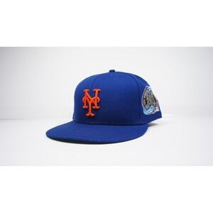 New York Mets Hats Mens 7 1/2 Fitted Blue New Era Subway Series MLB Baseball
